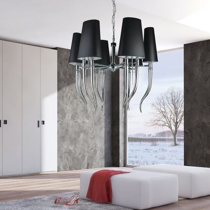 Azzardo AZ1389 - Lustră pe lanț DIABLO 12xE14/11W/230V alb