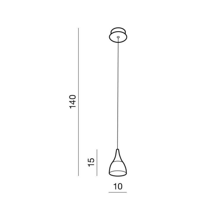 Azzardo AZ2847 - DALMATIA Lampă suspendată LED pe cablu, 5W, 230V