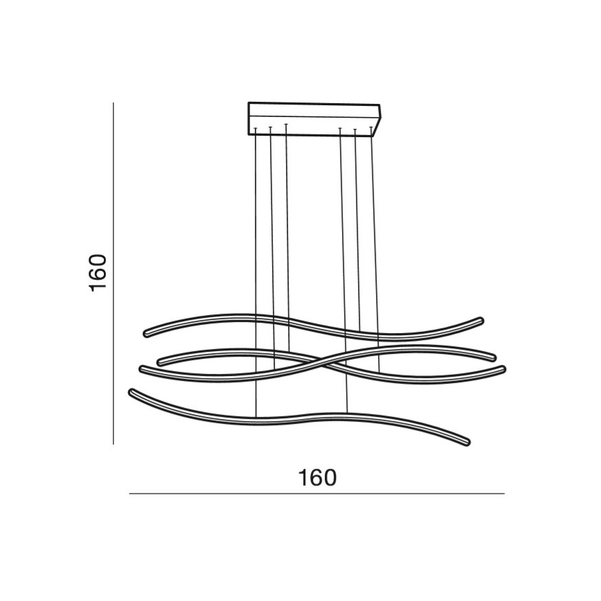 Azzardo AZ2913 - Lustră LED dimabilă suspendată pe cablu WAVES LED/70W/230V