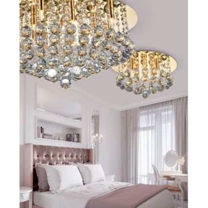 Azzardo AZ3084 - Plafonieră de cristal BOLLA 10xG9/40W/230V