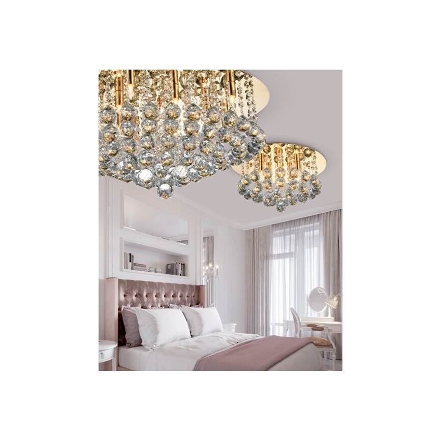 Azzardo AZ3084 - Plafonieră de cristal BOLLA 10xG9/40W/230V