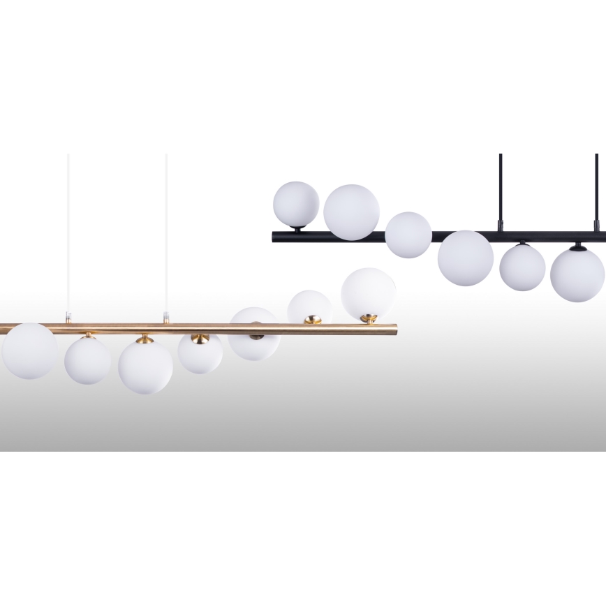 Azzardo AZ4409 - Candelabru suspendat pe cablu SYBILLA 7xG9/25W/230V auriu