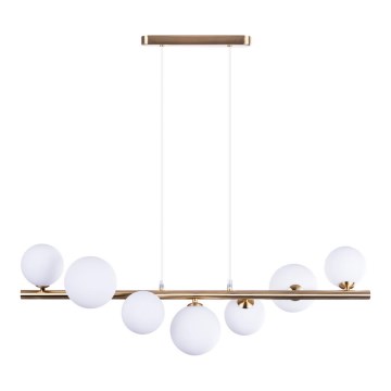 Azzardo AZ4409 - Candelabru suspendat pe cablu SYBILLA 7xG9/25W/230V auriu