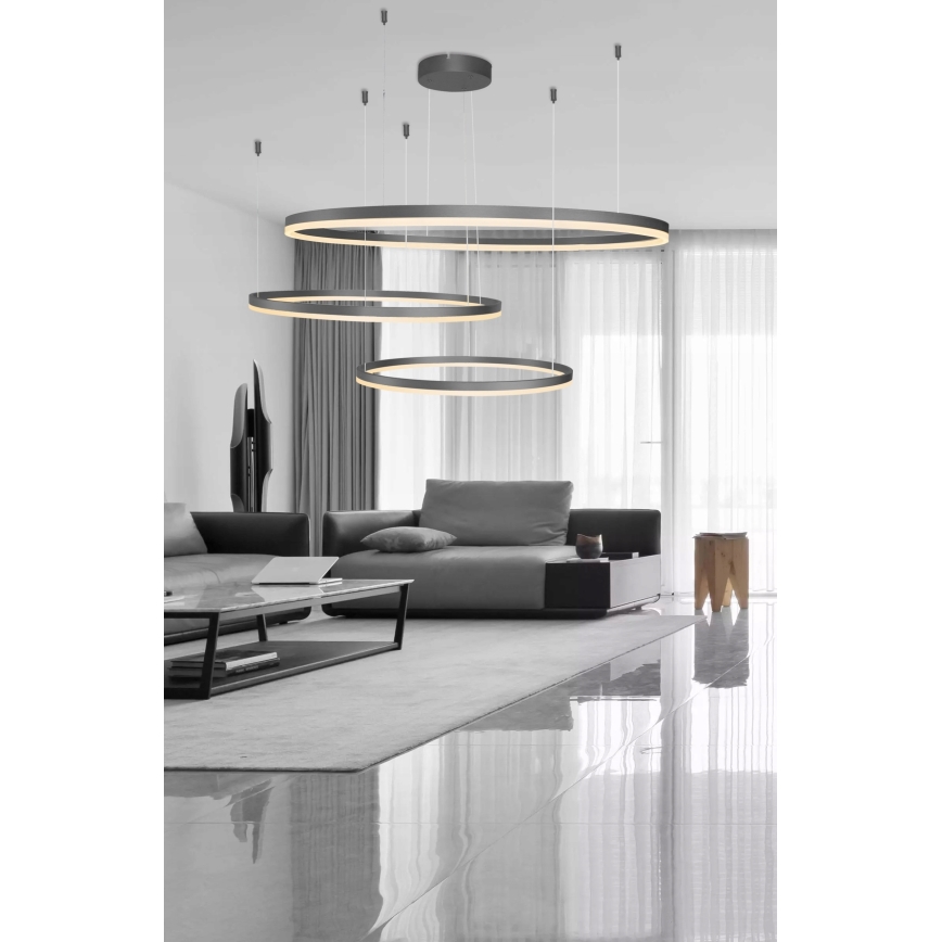Azzardo AZ4707 - Lustru LED suspendat pe cablu HALO LED/130W/230V, negru