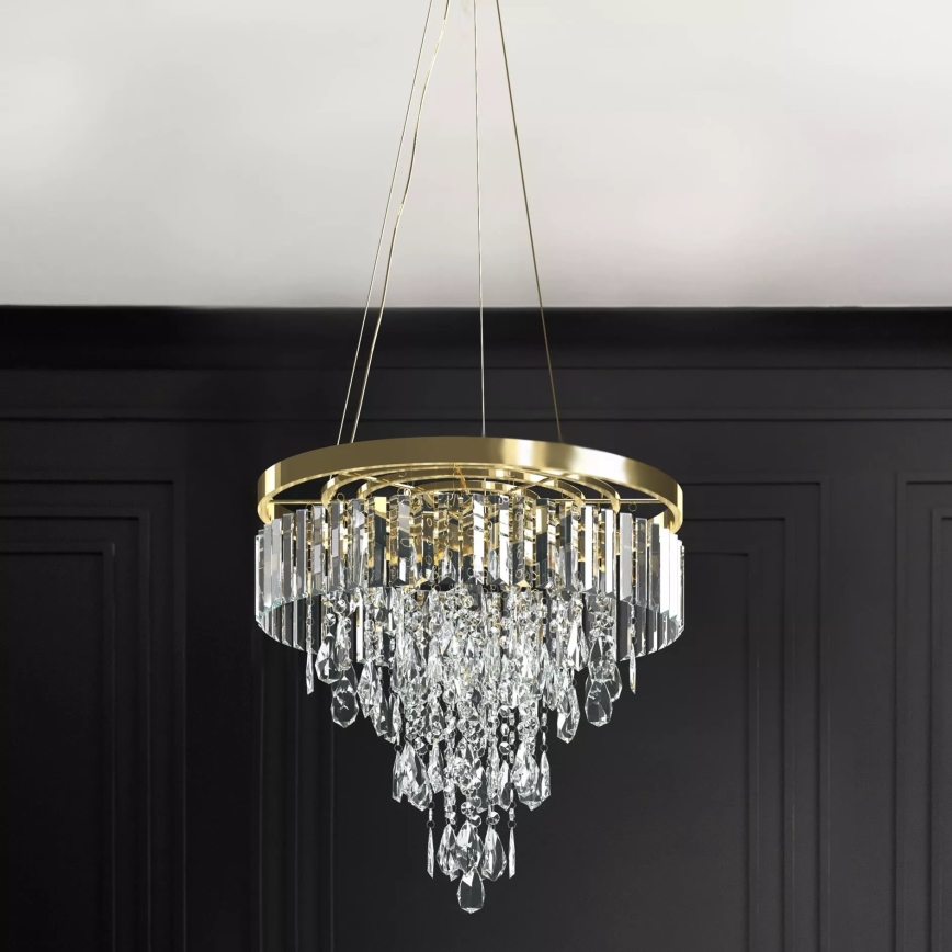 Azzardo AZ4905 - Lustră de cristal pe cablu KALABRIA 12xG9/40W/230V