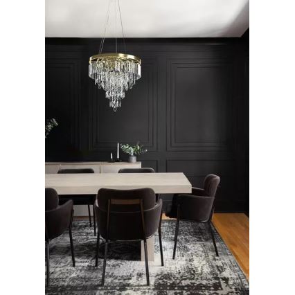 Azzardo AZ4905 - Lustră de cristal pe cablu KALABRIA 12xG9/40W/230V