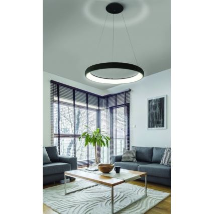 Azzardo AZ5063 - Lustră LED dimabilă pe cablu ANTONIO LED/50W/230V negru + control la distanță