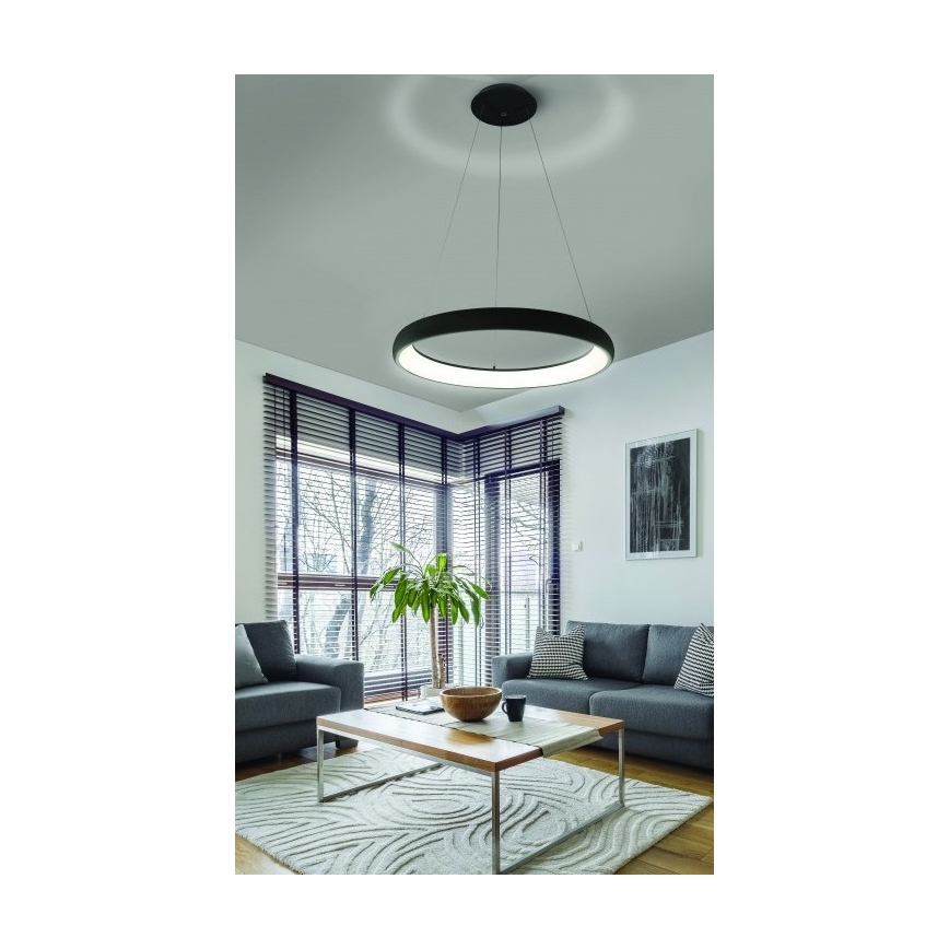 Azzardo AZ5063 - Lustră LED dimabilă pe cablu ANTONIO LED/50W/230V negru + control la distanță