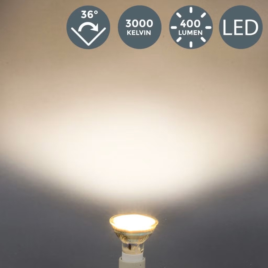 B.K.Licht - Set 10x bec LED GU10/5W/230V 3000K