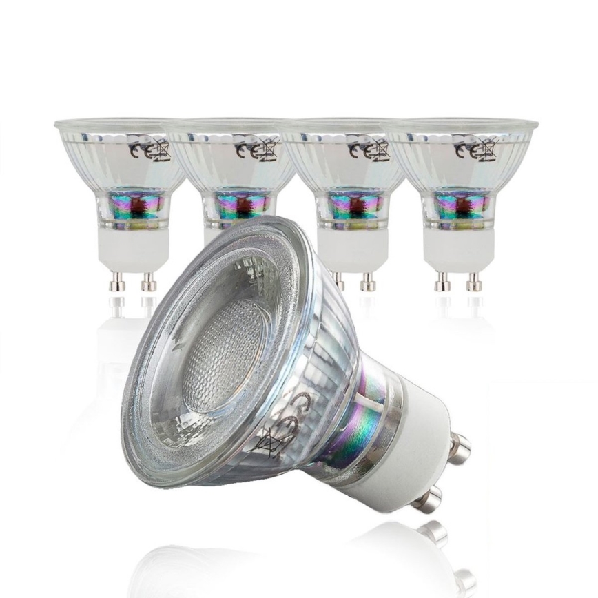 B.K.Licht - Set de 5 becuri LED GU10/5W/230V 3000K