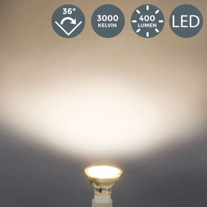 B.K.Licht - Set de 5 becuri LED GU10/5W/230V 3000K