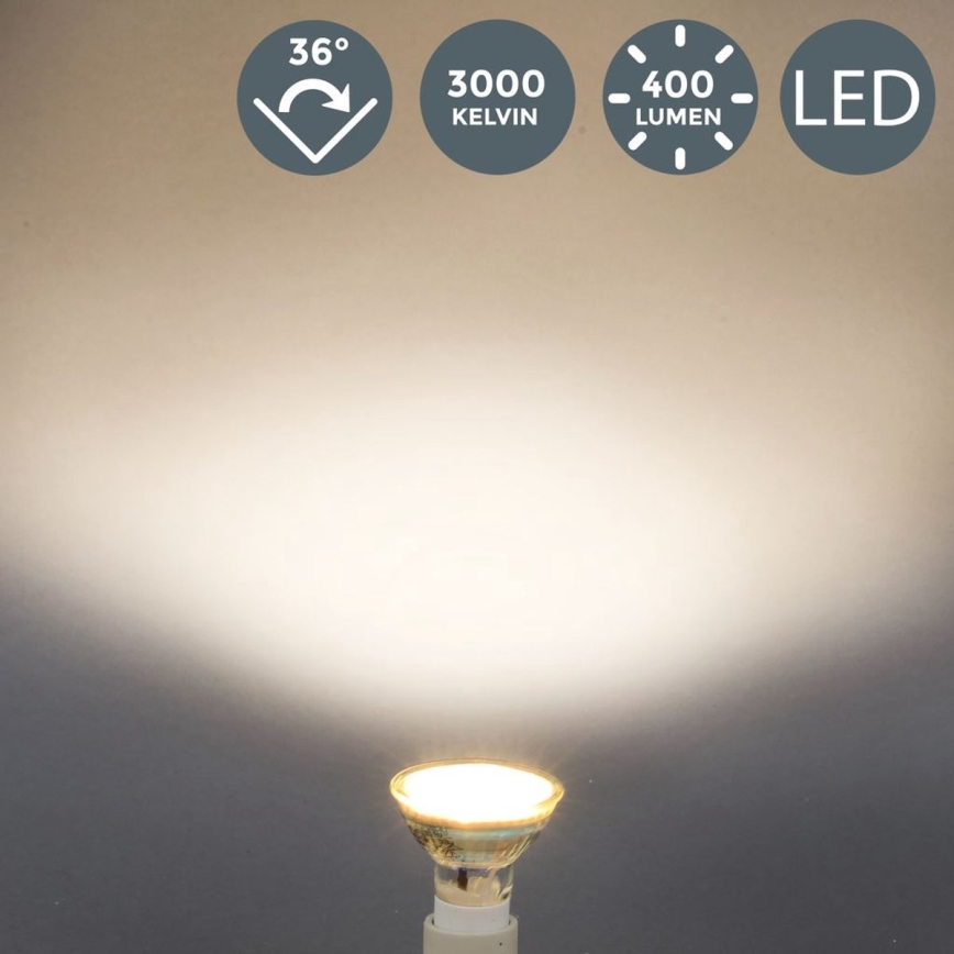 B.K.Licht - Set de 5 becuri LED GU10/5W/230V 3000K