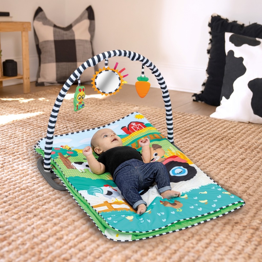 Baby Einstein - Covoraș de joacă pentru copii BUSY BARNYARD 4xAA