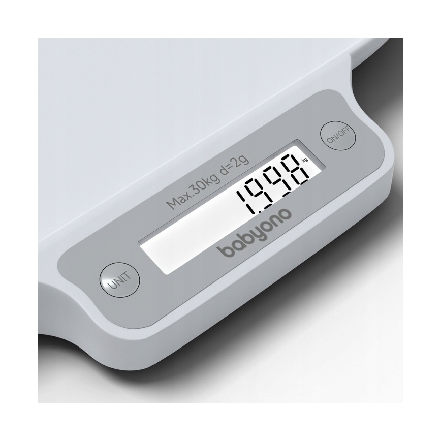 BabyOno - Cântar electronic pentru copii, până la 30 kg, 3x AAA