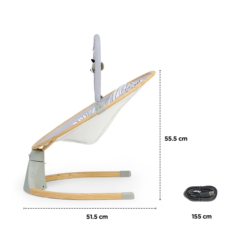 Balansoar cu vibrații și sunete pentru bebeluș 2 în 1 LUMI KINDERKRAFT