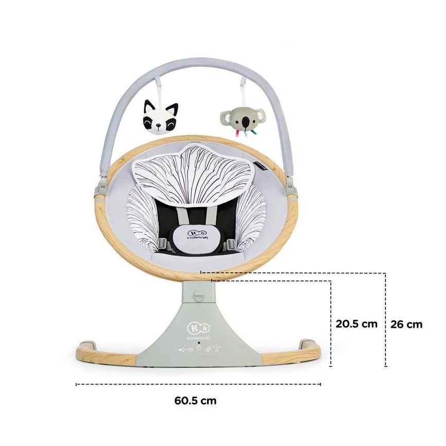 Balansoar cu vibrații și sunete pentru bebeluș 2 în 1 LUMI KINDERKRAFT