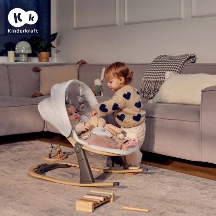 Balansoar pentru bebeluși ELSU, gri - KINDERKRAFT
