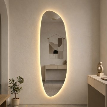 Baltica Design - LED Oglindă de perete pentru baie cu iluminare STONE FLUID LED/15W/230V 2700K 155x50 cm IP65
