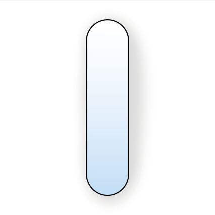 Baltica Design - Oglindă de perete TINY BORDER 155x40 cm, neagră