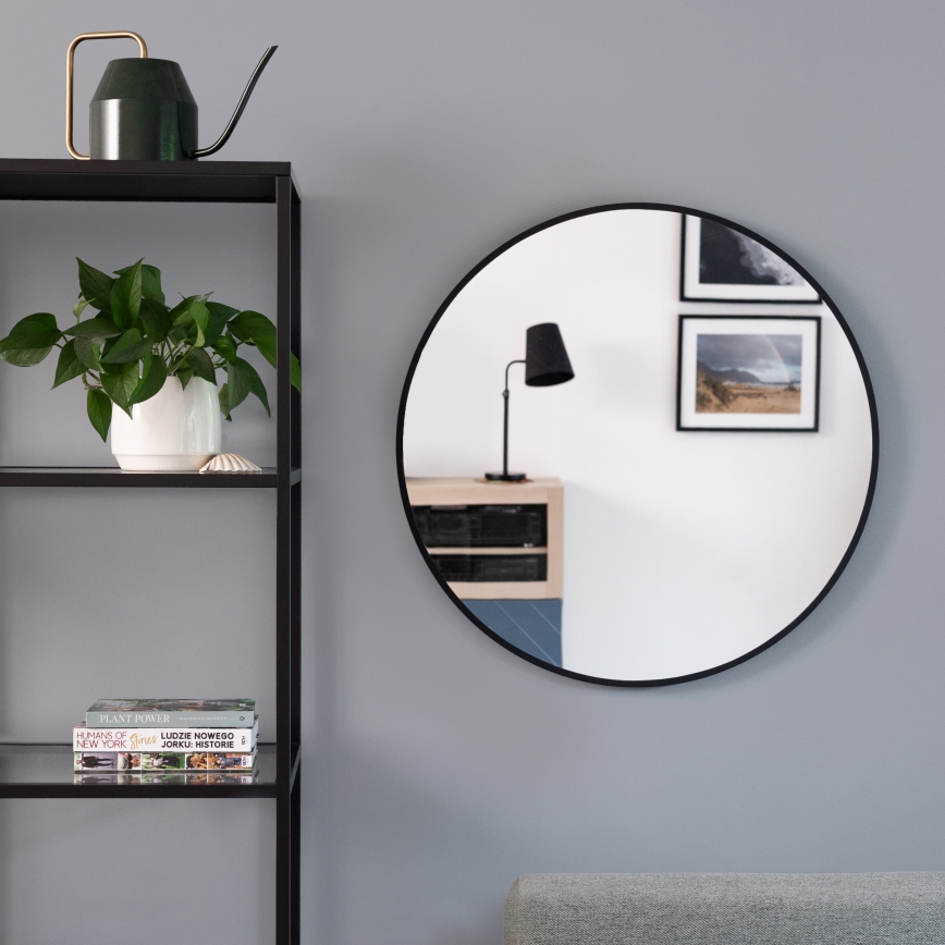 Baltica Design - Oglindă LED pentru baie, montare pe perete, BRIGHT, 15W/230V, 4500K, Ø 90 cm, IP65, negru