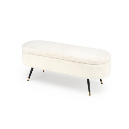 Bancă cu spațiu de depozitare AVEIRO 46x120 cm alb