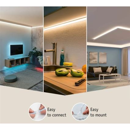 Bandă dimabilă pentru baie Paulmann 70668 LED/9W IP44 MAXLED 1,5m 2700K 230V