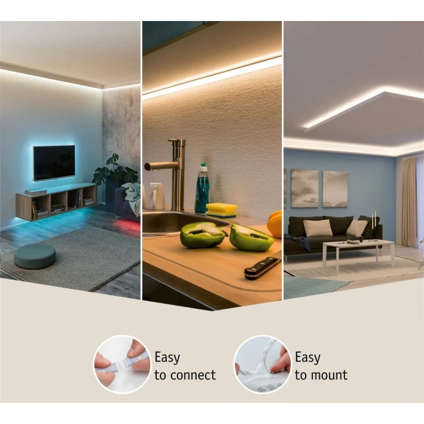 Bandă dimabilă pentru baie Paulmann 70672 LED/18W IP44 MAXLED 1,5m 2700K 230V