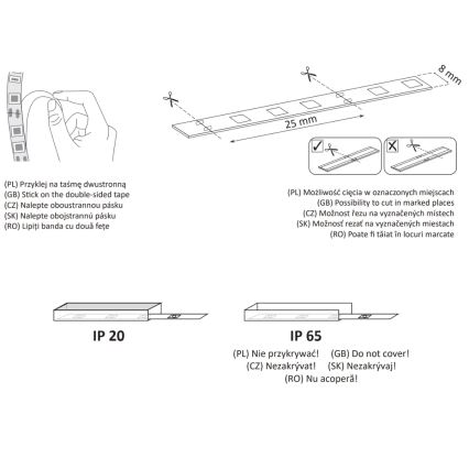 Banda LED 5m LED/36W/12V 4000K