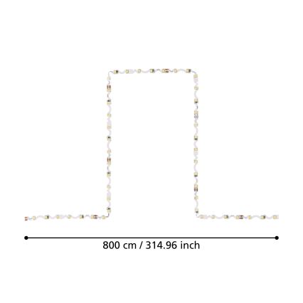 Bandă LED 8m LED/43,2W/24/230V 4000K Eglo