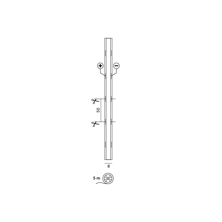 Bandă LED de exterior TRAMO LED/50W/24V 5m IP65 4000K