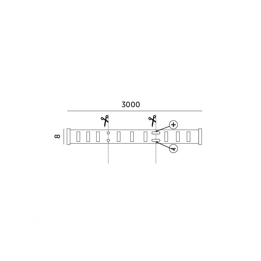 Bandă LED dimabilă LED/25W/230V 3m 4000K