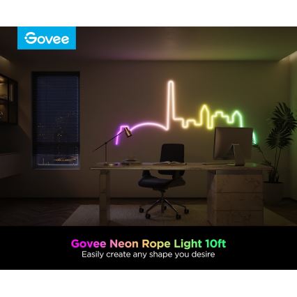 Bandă LED flexibilă Govee Neon 2 MATTER 3m RGBIC Wi-Fi