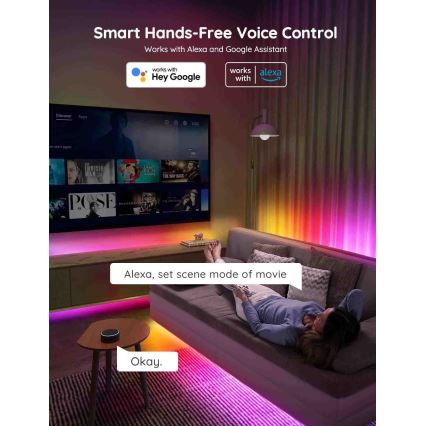 Bandă LED Govee Wi-Fi RGBIC Smart PRO 10m extra durabilă