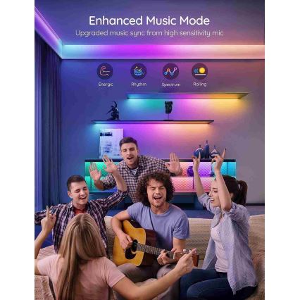 Bandă LED Govee Wi-Fi RGBIC Smart PRO 10m extra durabilă
