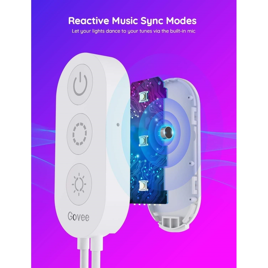 Bandă LED Govee Wi-Fi RGBIC Smart PRO 10m extra durabilă