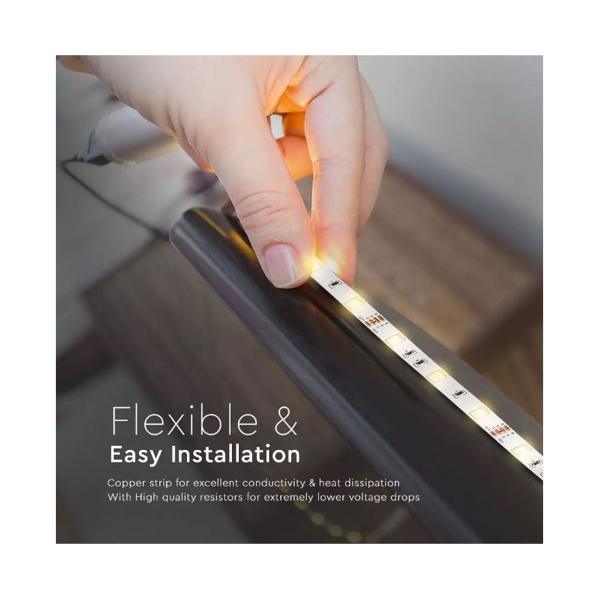 Bandă LED RGB 2x5m LED/4,8W/230V + telecomandă