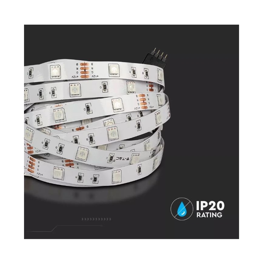 Bandă LED RGB 2x5m LED/4,8W/230V + telecomandă