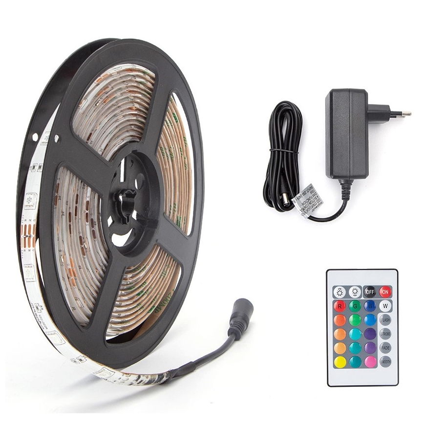 Bandă LED RGB dimabilă 5m LED/24W/12/230V IP65 Aigostar + telecomandă