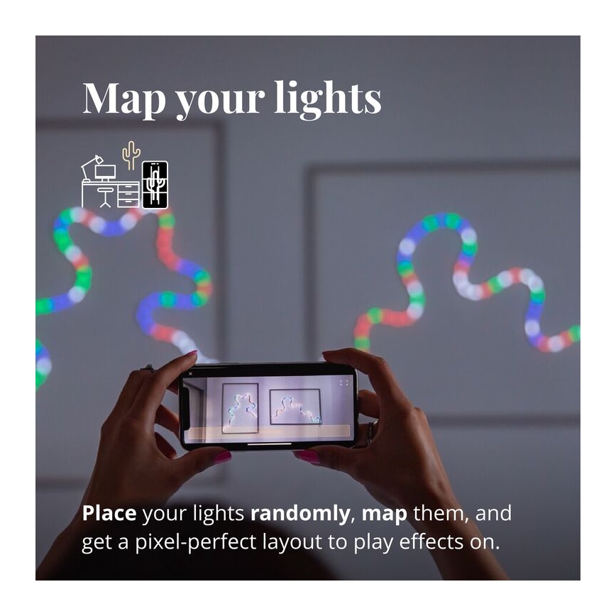 Bandă LED RGB dimabilă FLEX 200xLED 5m Wi-Fi Twinkly