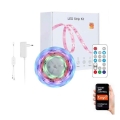 Bandă LED RGB dimabilă NEO LITE LED/18W/230V 5m MUSIC IP65 Wi-Fi Tuya Immax NEO 07734L + telecomandă