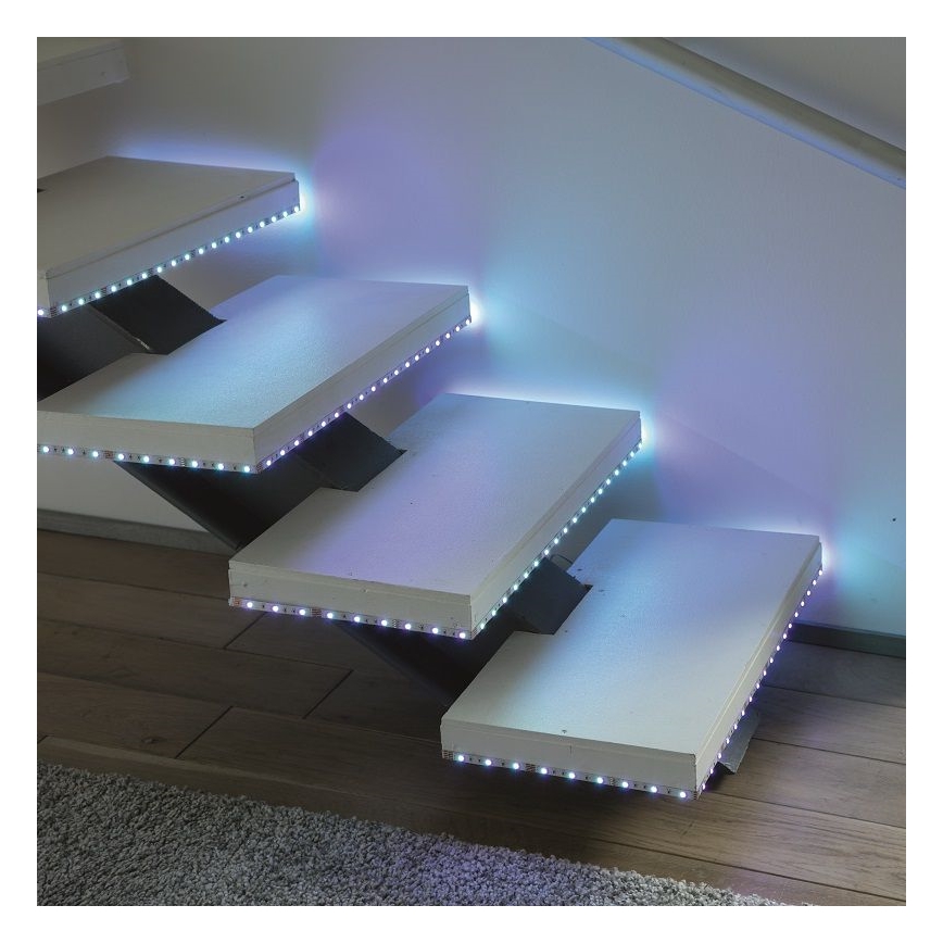 Bandă LED RGB dimabilă TEANIA 3m 16,2W/12/230V Leuchten Direkt 1210-70-BH + telecomandă