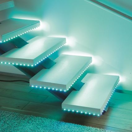 Bandă LED RGB dimabilă TEANIA 3m 16,2W/12/230V Leuchten Direkt 1210-70-BH + telecomandă