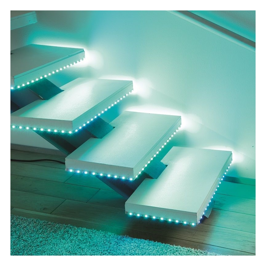 Bandă LED RGB dimabilă TEANIA 3m 16,2W/12/230V Leuchten Direkt 1210-70-BH + telecomandă