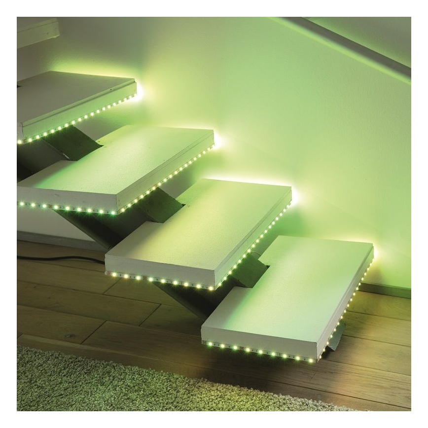 Bandă LED RGB dimabilă TEANIA 3m 16,2W/12/230V Leuchten Direkt 1210-70-BH + telecomandă