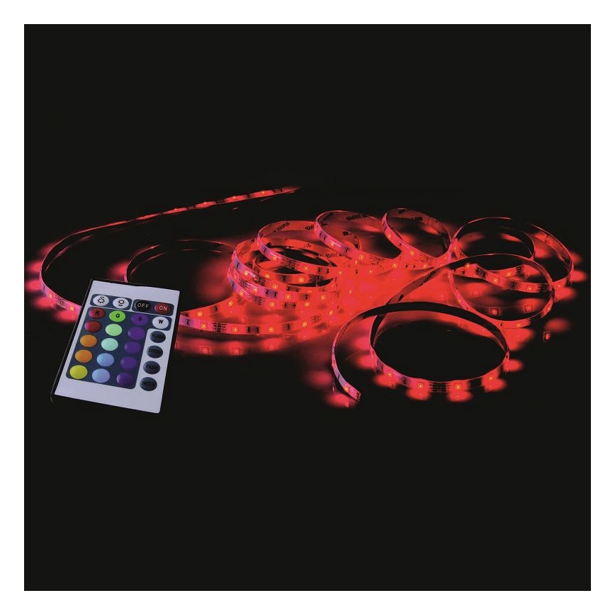 Bandă LED RGB dimabilă TEANIA 3m 16,2W/12/230V Leuchten Direkt 1210-70-BH + telecomandă