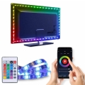 Banda LED RGB reglabilă pentru TV LED/6W/5V Wi-Fi Tuya + telecomandă 0,5m