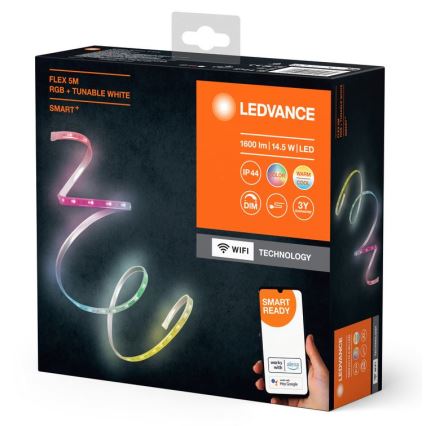Bandă LED RGB+TW de exterior dimabilă FLEX 5m LED/14,5W/230V 2700-6500K IP44 Wi-Fi Ledvance