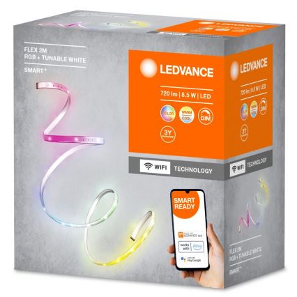 Bandă LED RGB+TW dimabilă Ledvance SMART+ FLEX 2m LED/8,5W/230V Wi-Fi