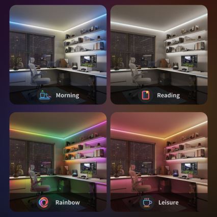 Bandă LED RGBICW dimabilă Govee COB 3780 diode 3m Wi-Fi Matter