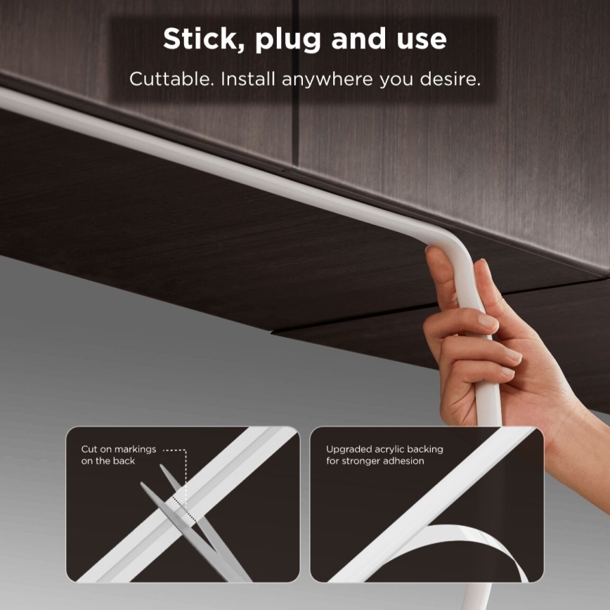 Bandă LED RGBICW dimabilă Govee COB 3780 diode 3m Wi-Fi Matter